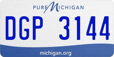 MI license plate DGP3144