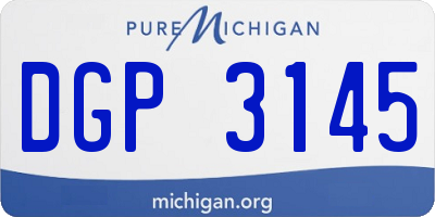 MI license plate DGP3145