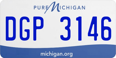 MI license plate DGP3146