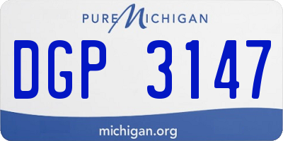 MI license plate DGP3147