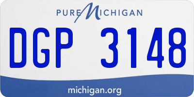 MI license plate DGP3148