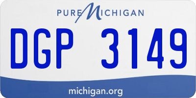 MI license plate DGP3149