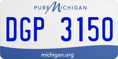 MI license plate DGP3150