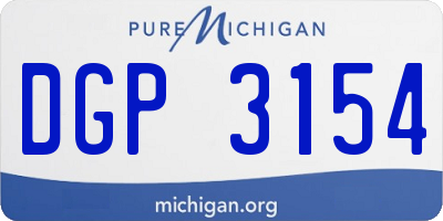 MI license plate DGP3154
