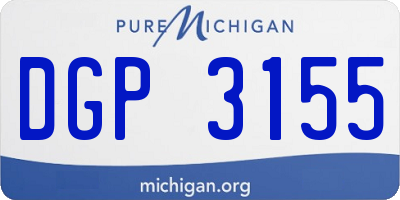 MI license plate DGP3155
