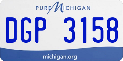 MI license plate DGP3158