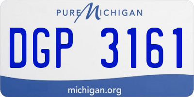 MI license plate DGP3161