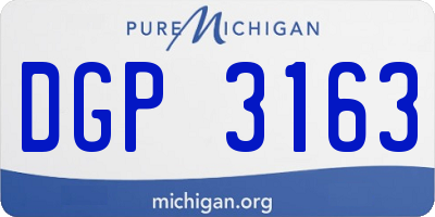 MI license plate DGP3163
