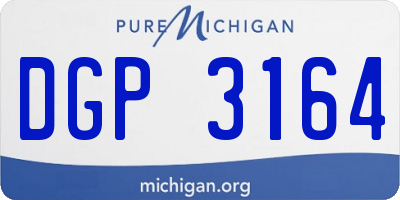 MI license plate DGP3164