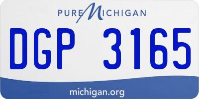MI license plate DGP3165