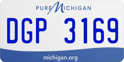 MI license plate DGP3169