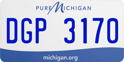 MI license plate DGP3170