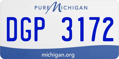 MI license plate DGP3172