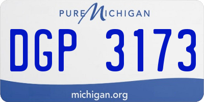 MI license plate DGP3173