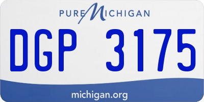 MI license plate DGP3175