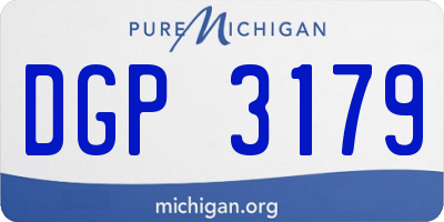 MI license plate DGP3179