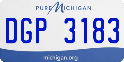 MI license plate DGP3183