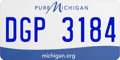 MI license plate DGP3184