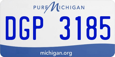 MI license plate DGP3185