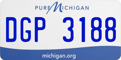 MI license plate DGP3188