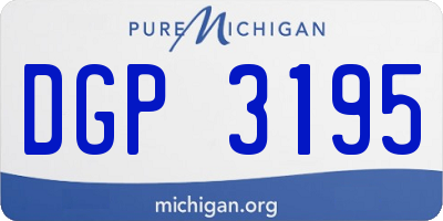 MI license plate DGP3195