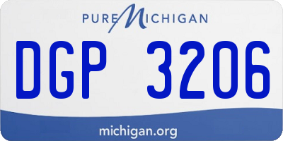 MI license plate DGP3206
