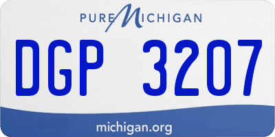 MI license plate DGP3207