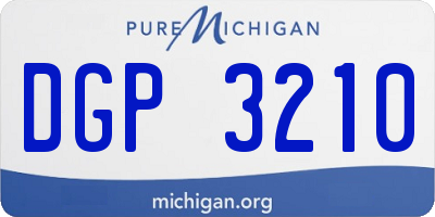 MI license plate DGP3210