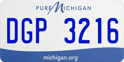 MI license plate DGP3216