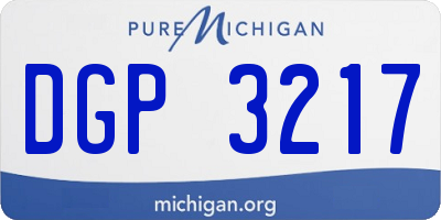 MI license plate DGP3217