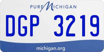 MI license plate DGP3219