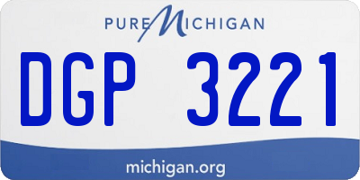 MI license plate DGP3221