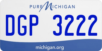 MI license plate DGP3222