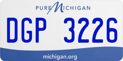 MI license plate DGP3226