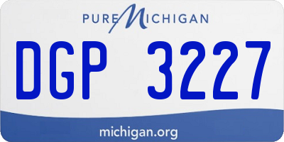MI license plate DGP3227