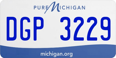 MI license plate DGP3229