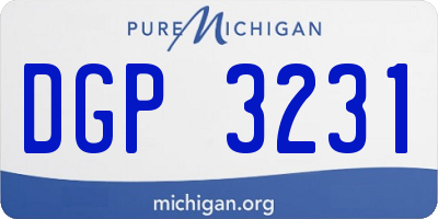 MI license plate DGP3231