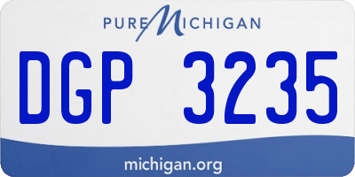 MI license plate DGP3235