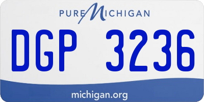 MI license plate DGP3236
