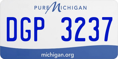 MI license plate DGP3237