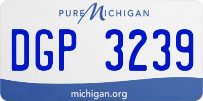 MI license plate DGP3239