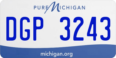 MI license plate DGP3243