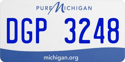 MI license plate DGP3248