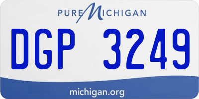 MI license plate DGP3249