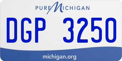 MI license plate DGP3250