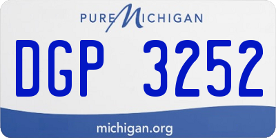MI license plate DGP3252