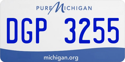MI license plate DGP3255