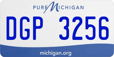 MI license plate DGP3256