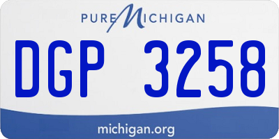 MI license plate DGP3258