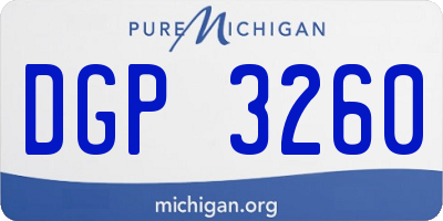 MI license plate DGP3260